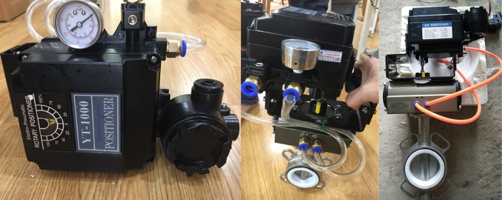 Van bướm inox điều khiển khí nén Van bướm inox điều khiển khí nén