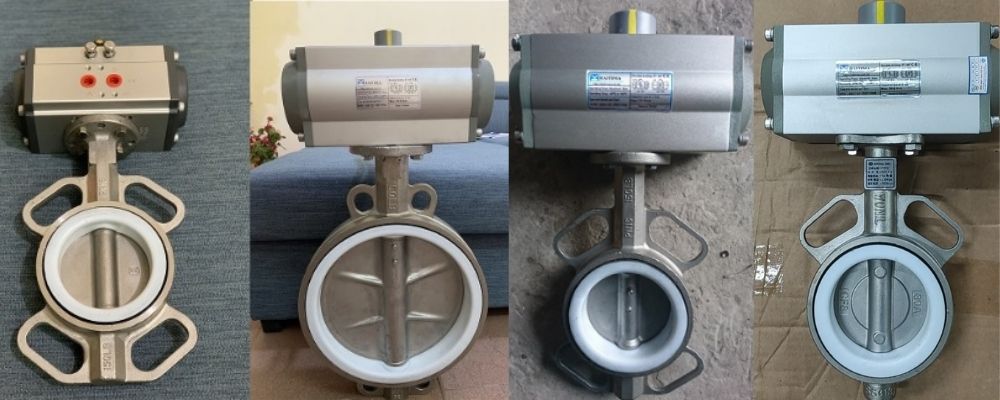 Van bướm inox điều khiển khí nén Van bướm inox điều khiển khí nén