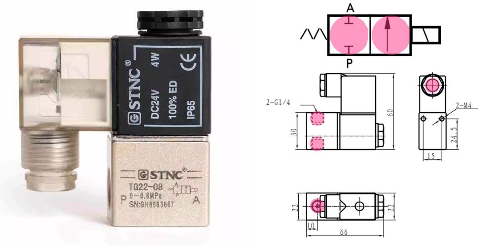 Van điện từ khí nén STNC