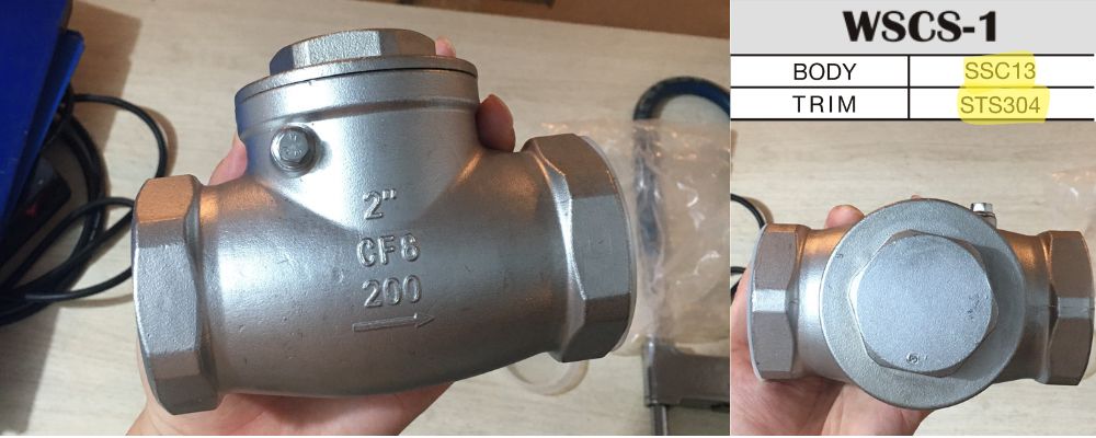 Wonil WSCS-1 | WSCS 1 - Lá lật Inox nối ren Wonil Wscs 1