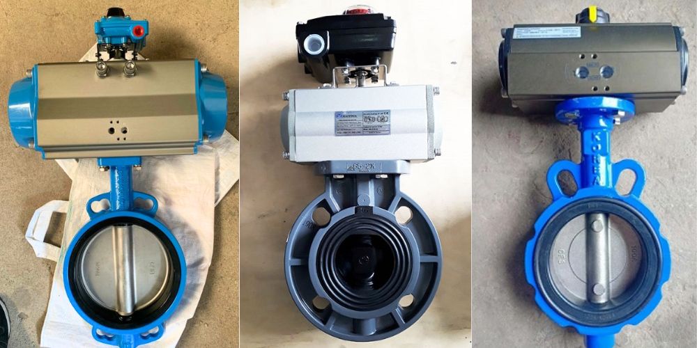 pneumatica actuate butterfly valve