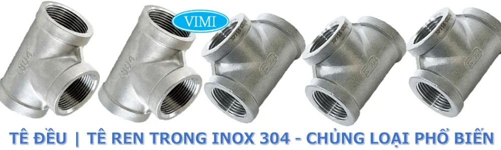 Tê ren inox 304