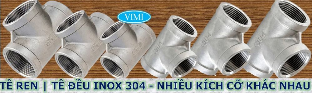 Tê ren inox 304