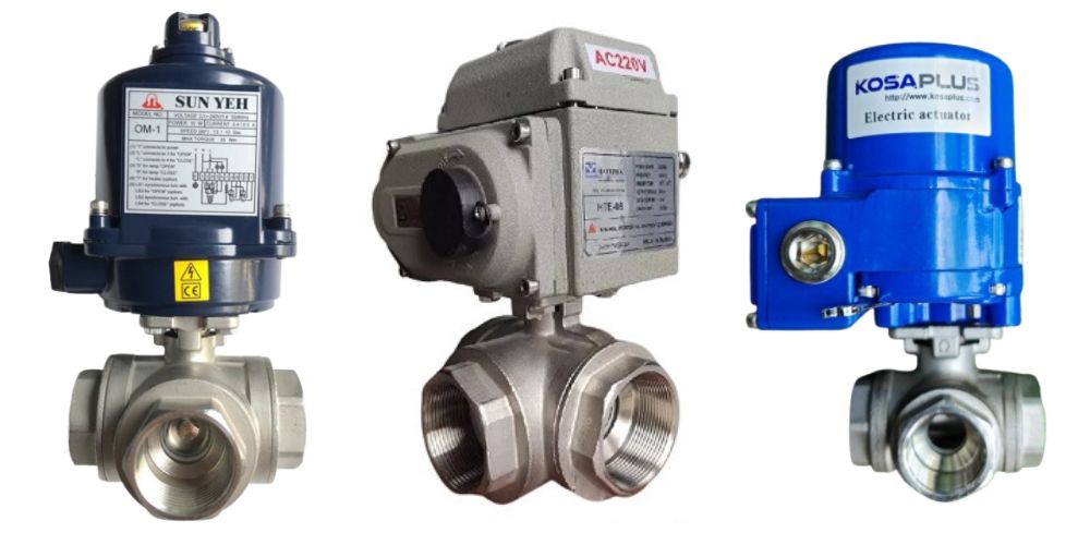 van 3 ngã điều khiển điện nối ren