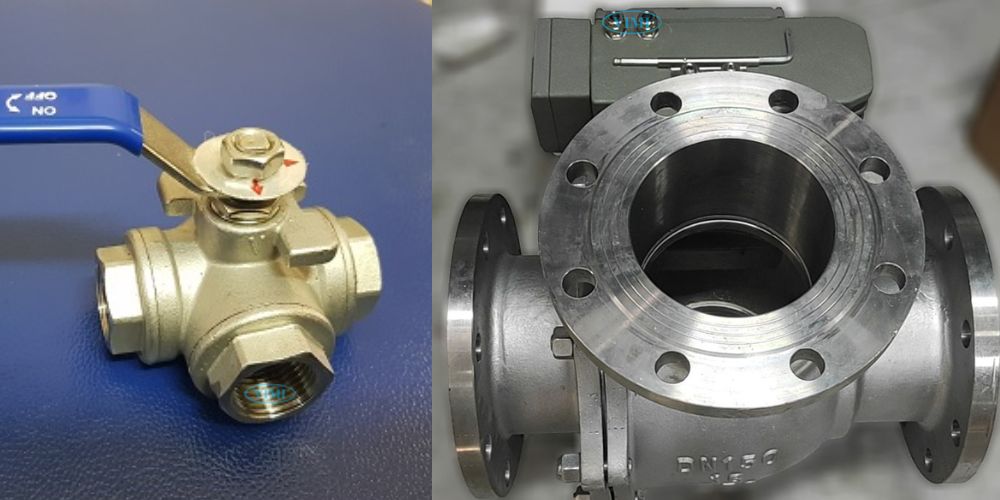 kết nối van bi 3 ngã inox