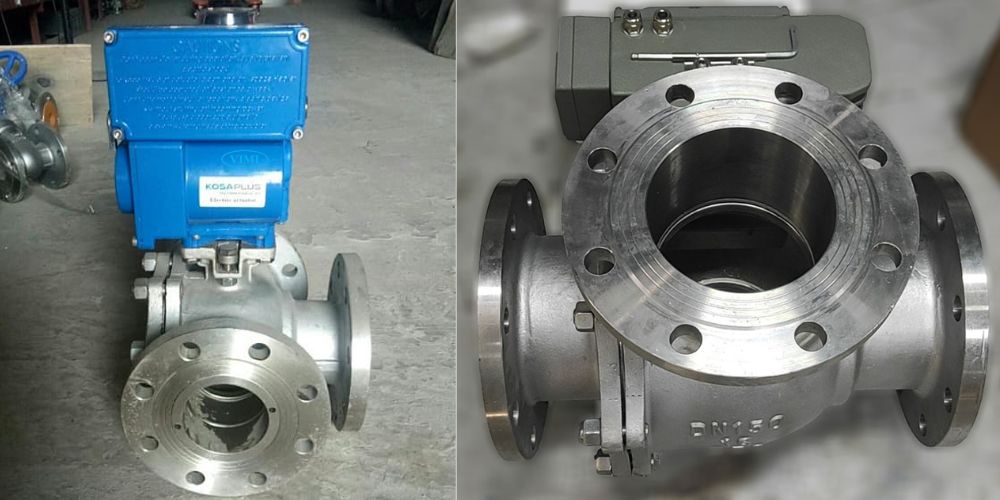 van bi 3 ngã mặt bích inox