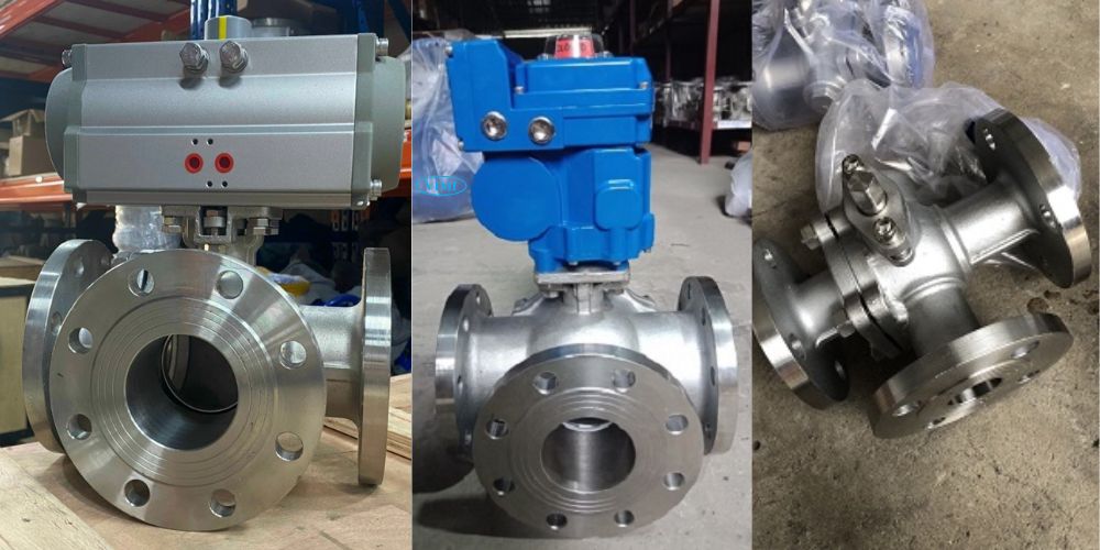 vận hành van bi 3 ngã mặt bích