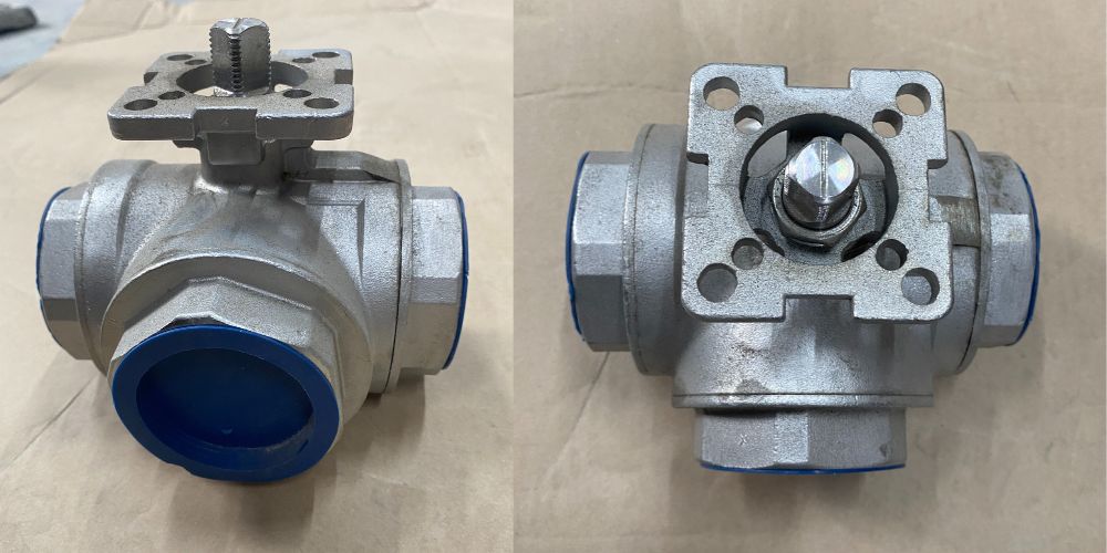 van bi 3 ngã nối ren inox