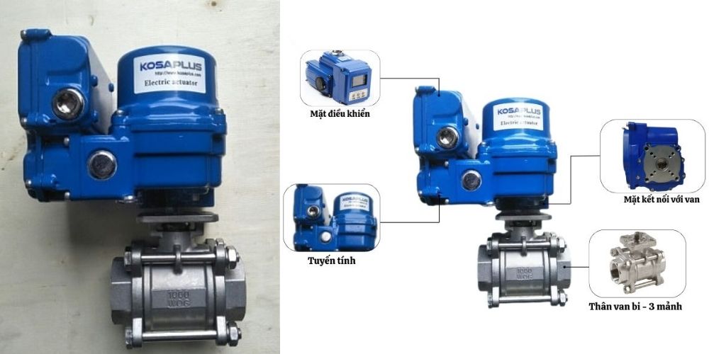 Van bi điện Kosaplu van bi điện Kosaplus