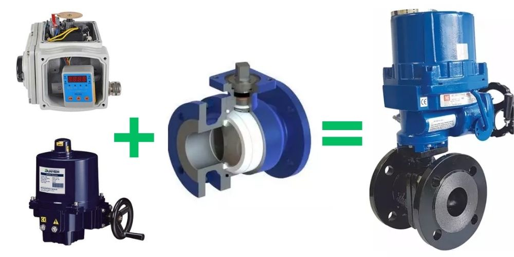 cấu tạo van bi gang điều khiển điện