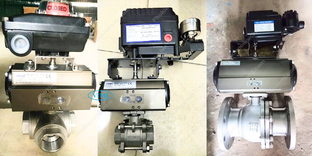 van bi inox điều khiển khí nén