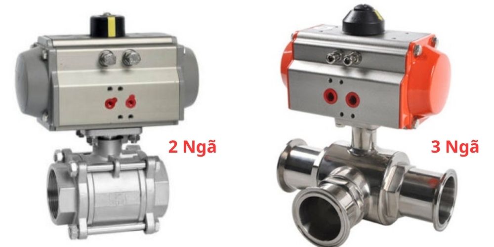 van bi inox điều khiển khí nén