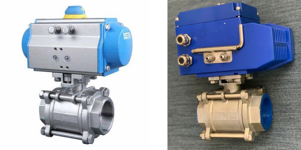 van bi inox điều khiển khí nén