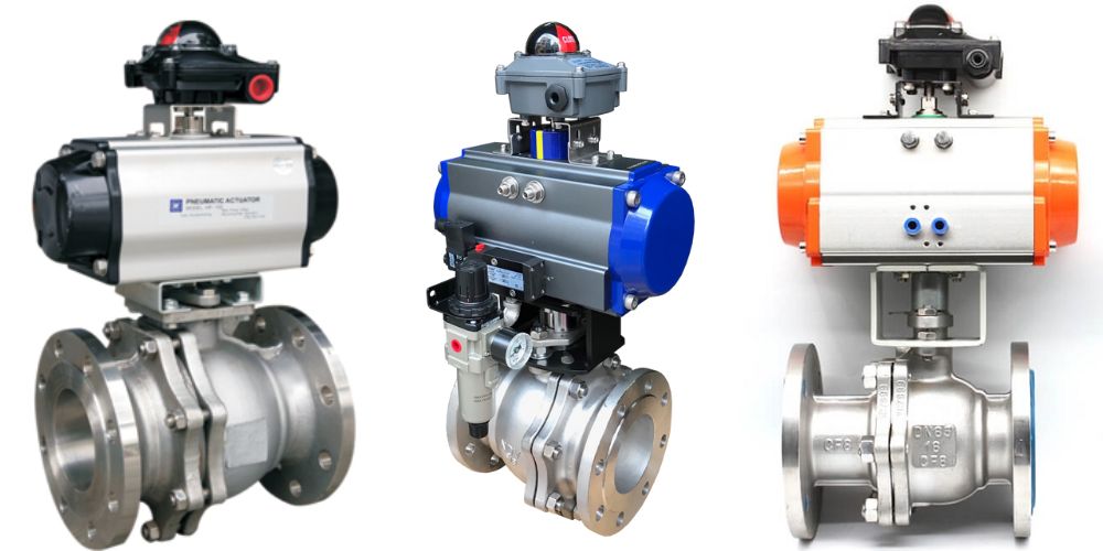 van bi inox điều khiển khí nén