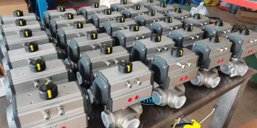 van bi inox điều khiển khí nén