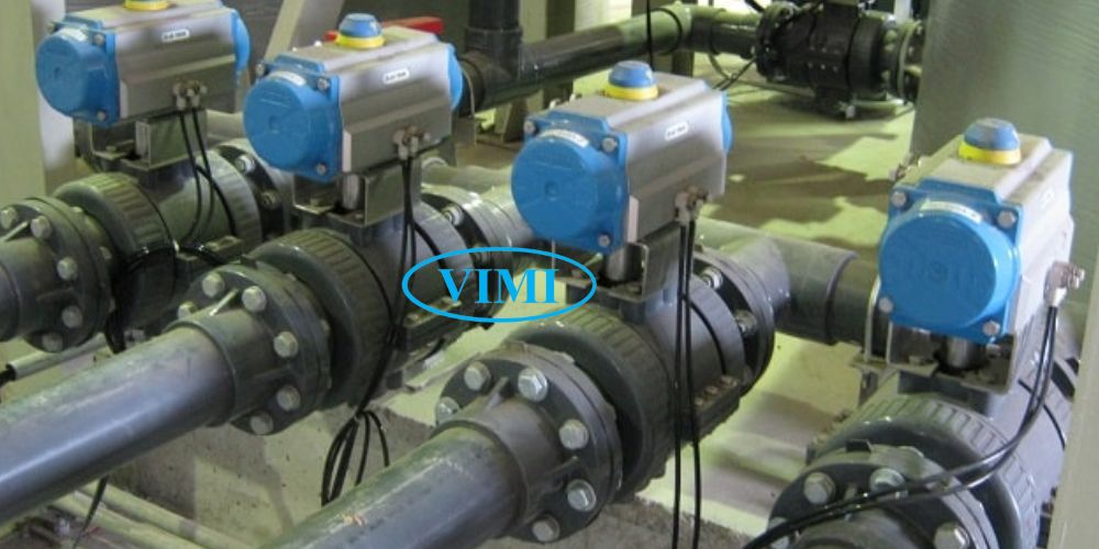 Van bi nhựa khí nén van bi nhựa điều khiển khí nén