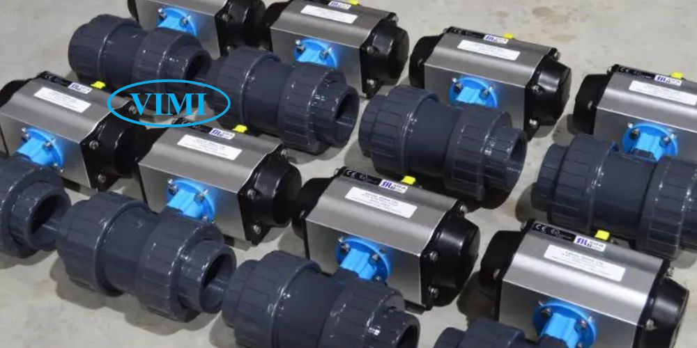Van bi nhựa khí nén van bi nhựa điều khiển khí nén
