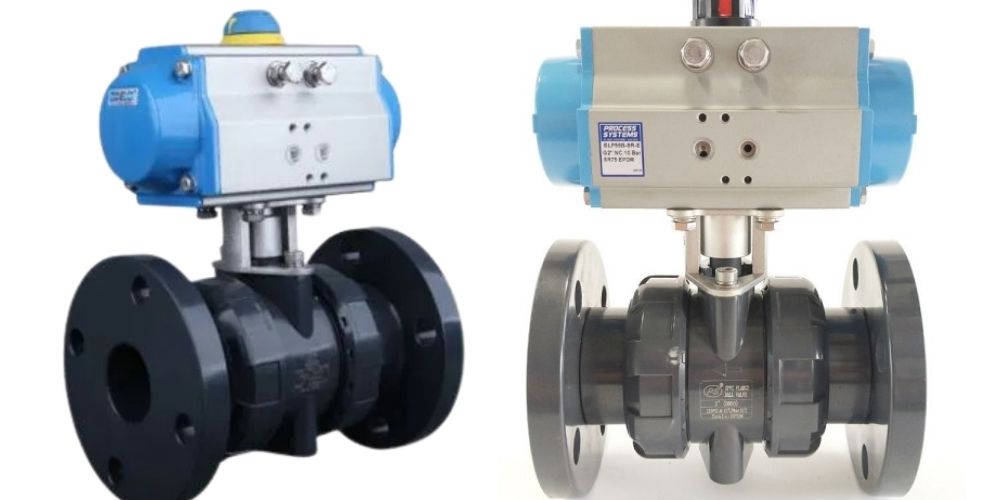 Van bi nhựa khí nén van bi nhựa điều khiển khí nén