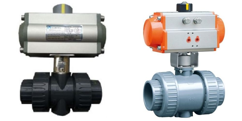 Van bi nhựa khí nén van bi nhựa điều khiển khí nén