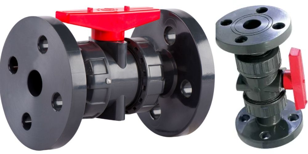 van bi nhựa nối bích kiểu rắc co