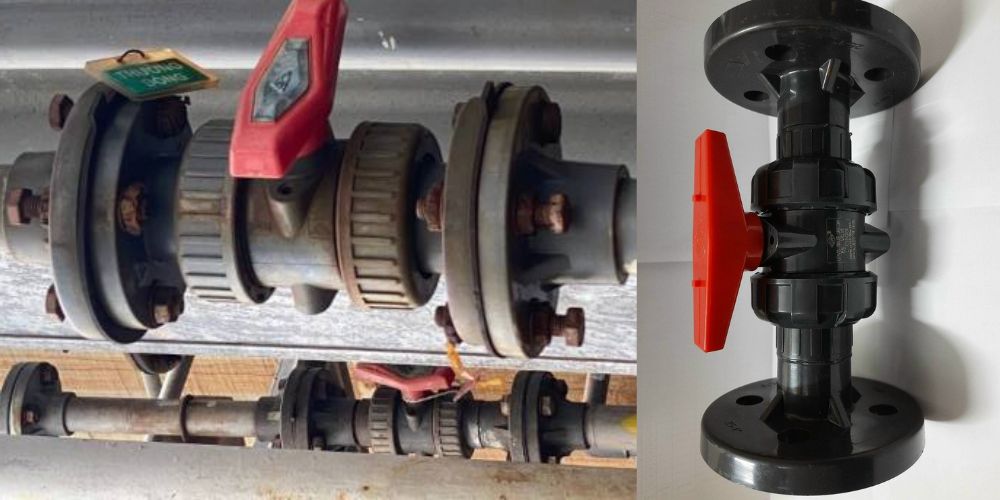 ứng dụng van bi nhựa nối bích