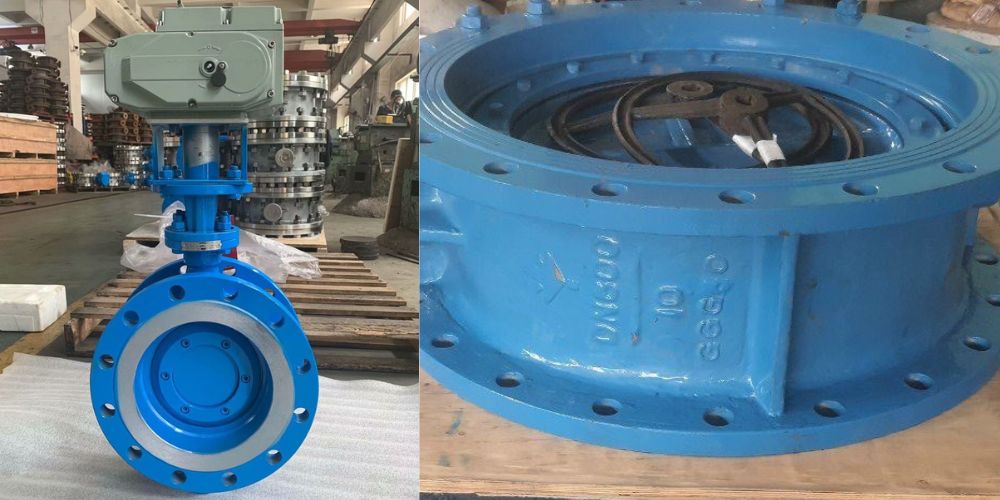 van bướm điều khiển điện thân thép