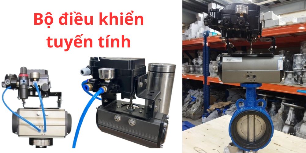 van bướm gang điều khiển khí nén tuyến tính