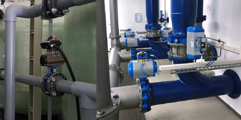 ứng dụng van bướm gang điều khiển khí nén