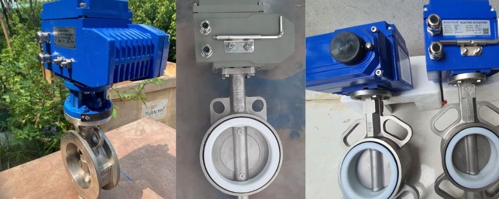 van bướm inox điều khiển điện