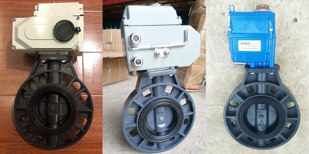 Van bướm nhựa điều khiển điện van bướm nhựa điều khiển điện