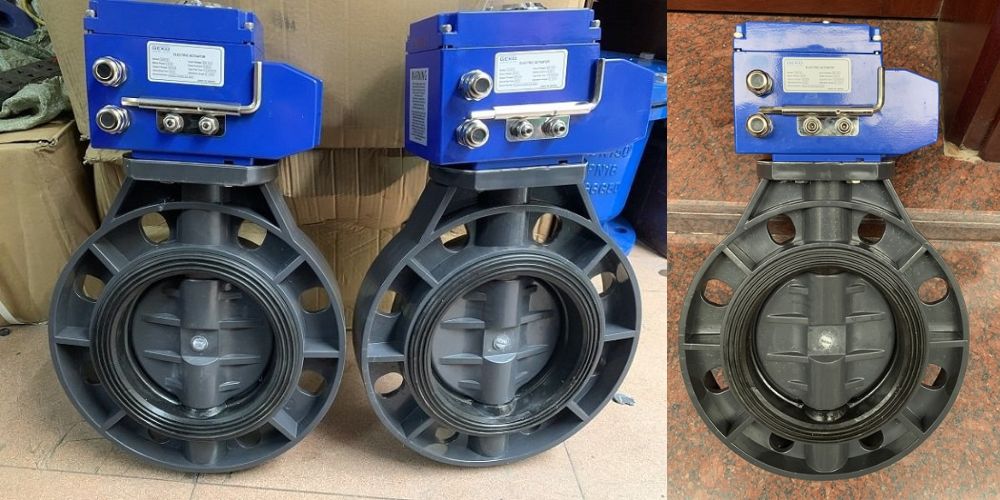 Van bướm nhựa điều khiển điện van bướm nhựa điều khiển điện