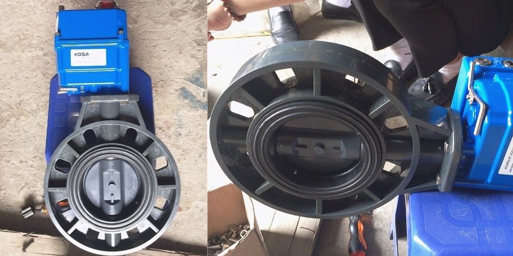 Van bướm nhựa điều khiển điện van bướm nhựa điều khiển điện