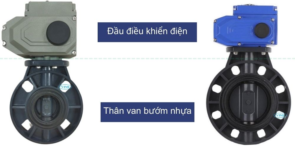Van bướm nhựa điều khiển điện van bướm nhựa điều khiển điện