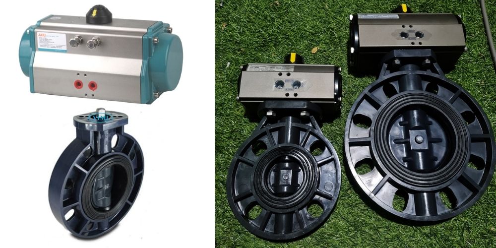 van bướm nhựa điều khiển khí nén