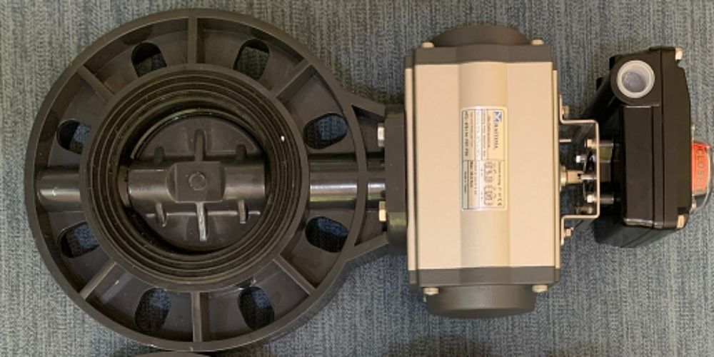 van bướm nhựa điều khiển khí nén