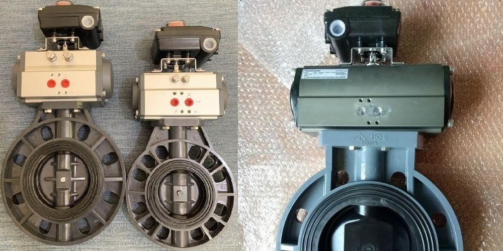 van bướm nhựa điều khiển khí nén