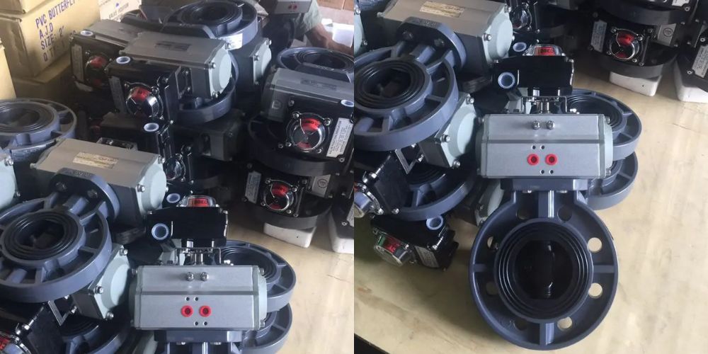 van bướm nhựa điều khiển khí nén