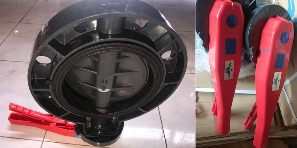 van bướm nhựa tay gạt