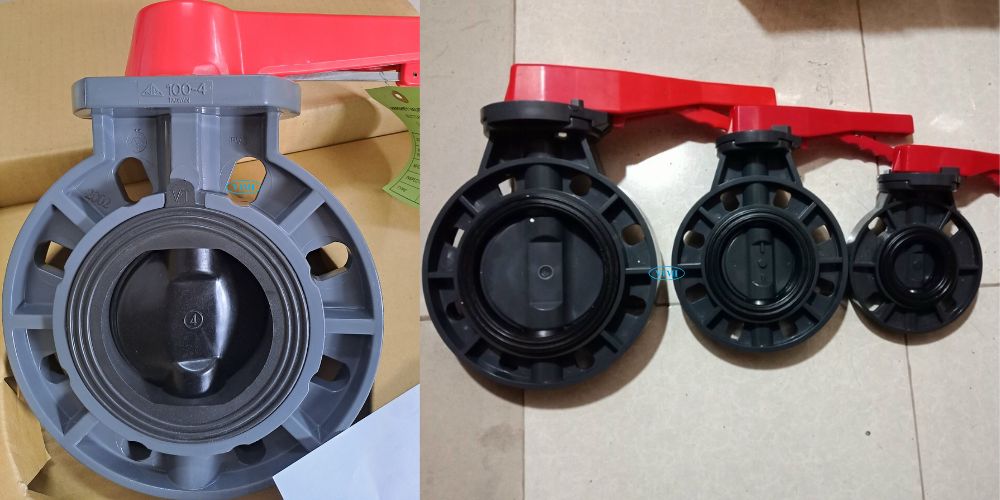 van bướm nhựa tay gạt