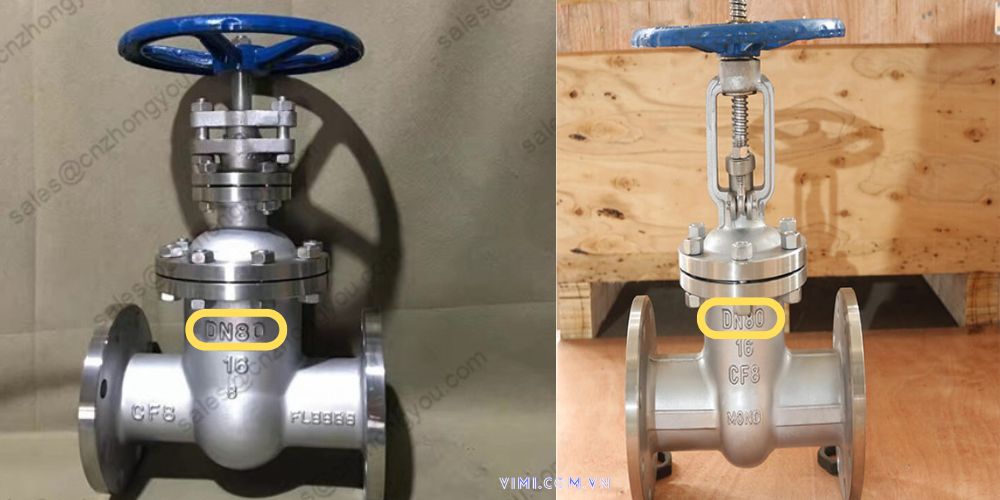 Van cổng DN80 van cổng dn80 thân inox