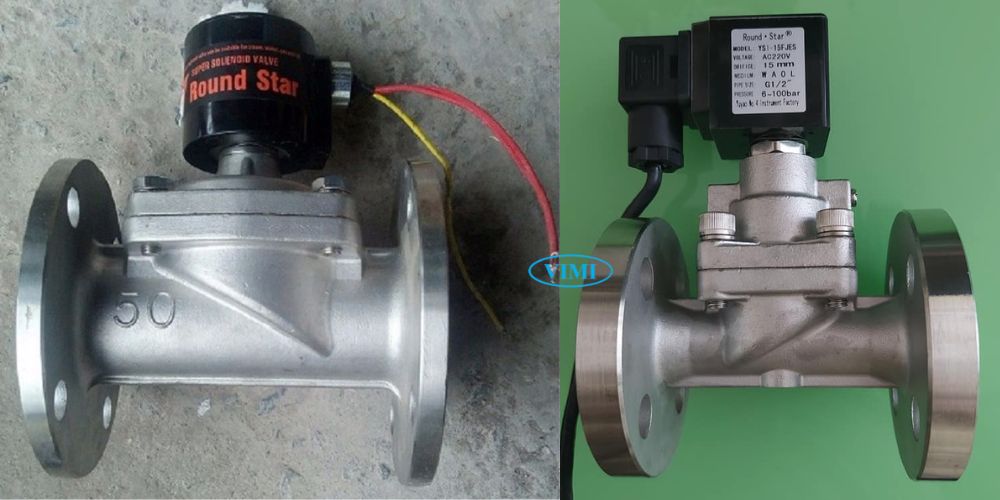 Van điện từ mặt bích inox van điện từ mặt bích inox