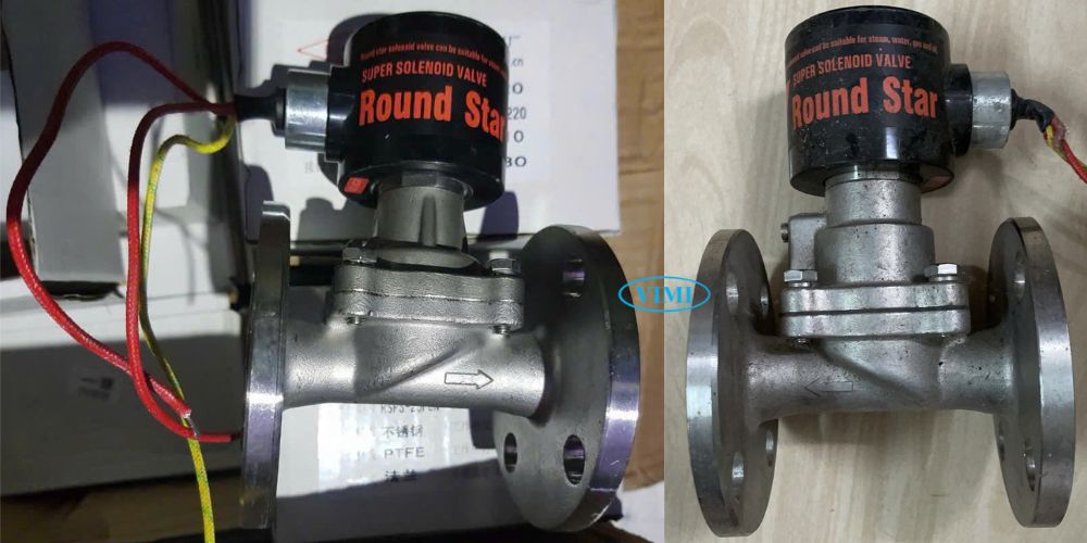 Van điện từ mặt bích inox van điện từ mặt bích inox