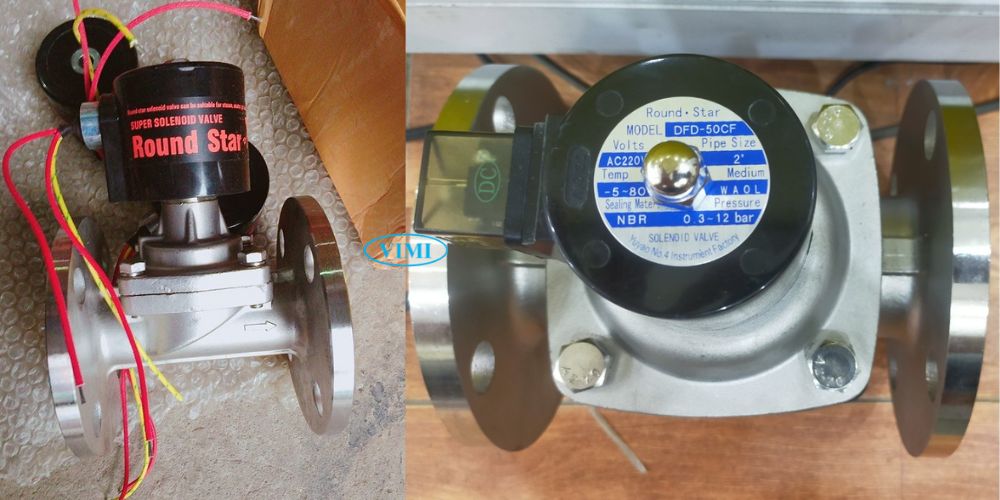 Van điện từ mặt bích inox van điện từ mặt bích inox