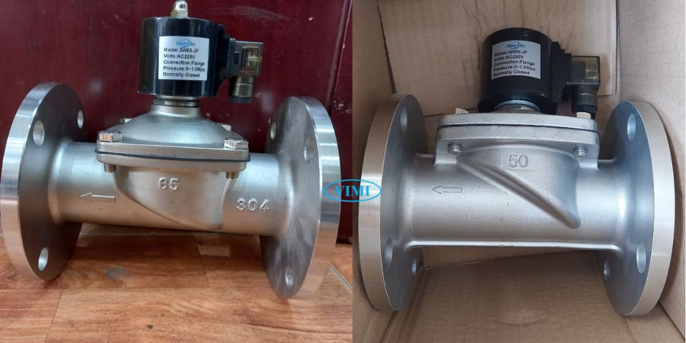 Van điện từ mặt bích inox van điện từ mặt bích inox