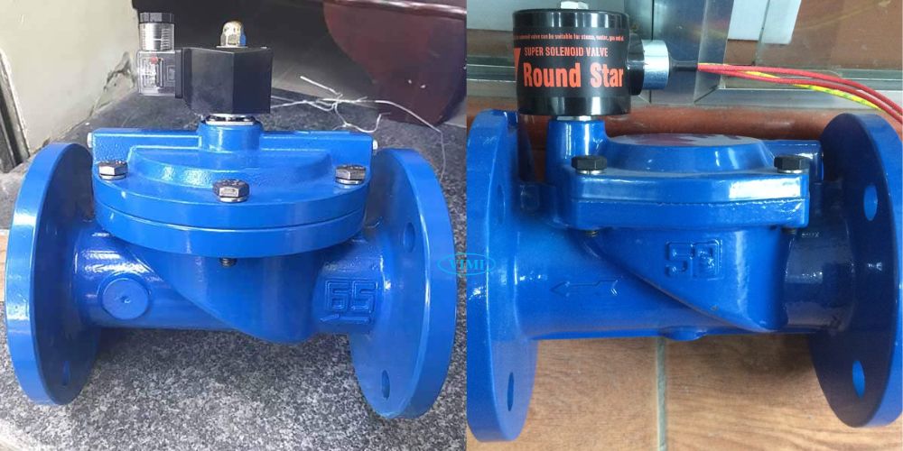 van điện từ nước thân gang