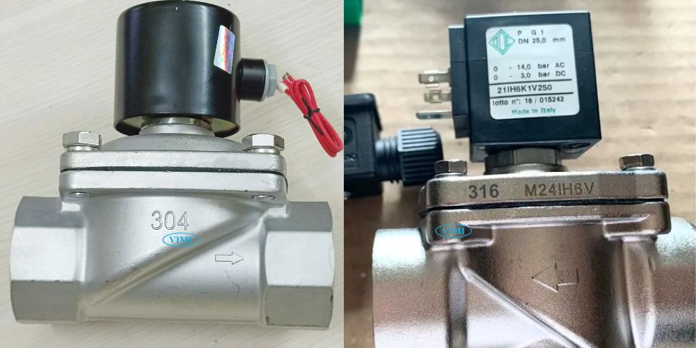 van điện từ nước thân inox