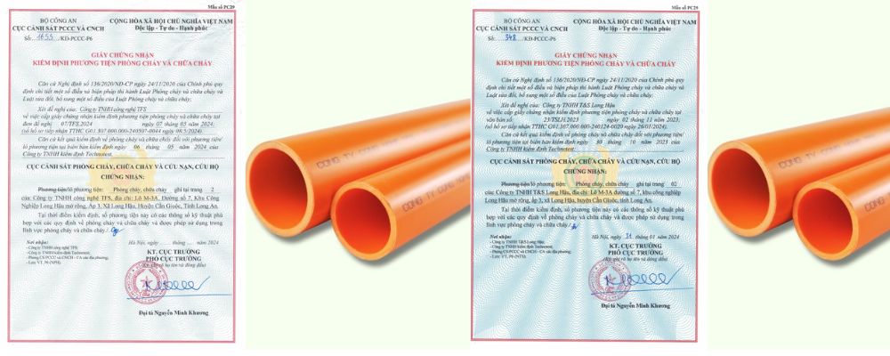 chứng chỉ ống gs t s cpvc pccc