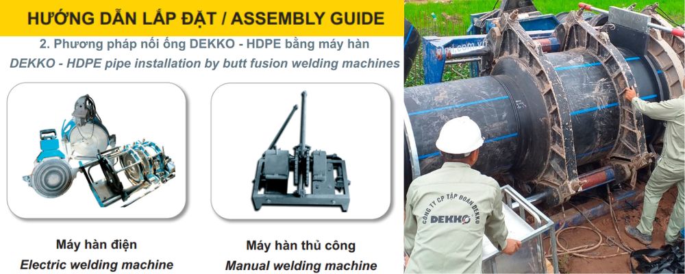 ống hdpe dekko nối hàn