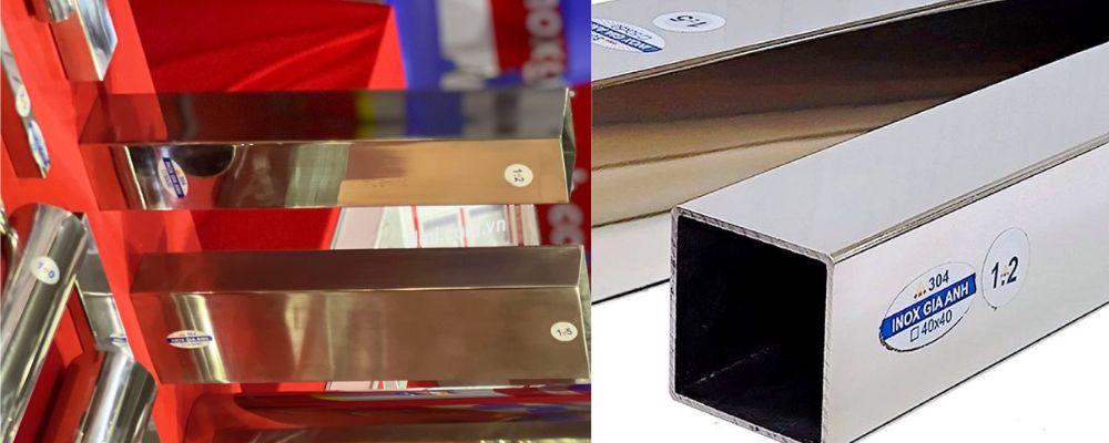 thông số ống hộp inox gia anh trang trí