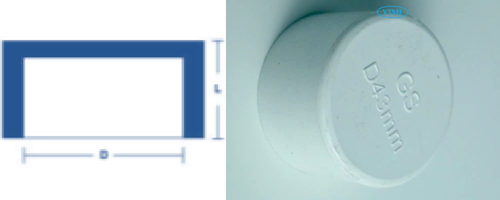 bản vẽ bịt ống thoát upvc gs đầu ống